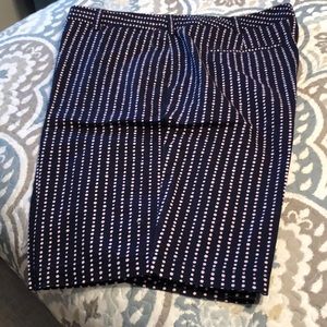 Landsend mauve and navy Bermuda shorts